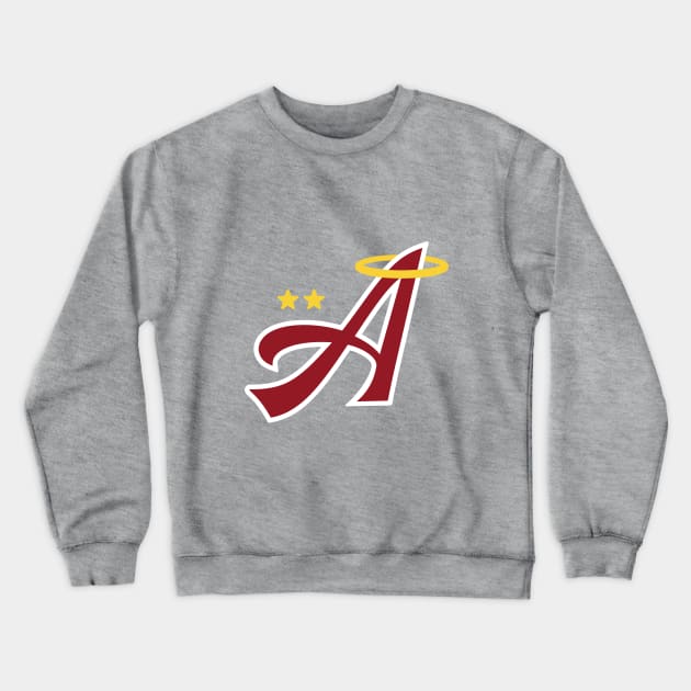 Elmer's Angels A logo Crewneck Sweatshirt by CTLBaseball